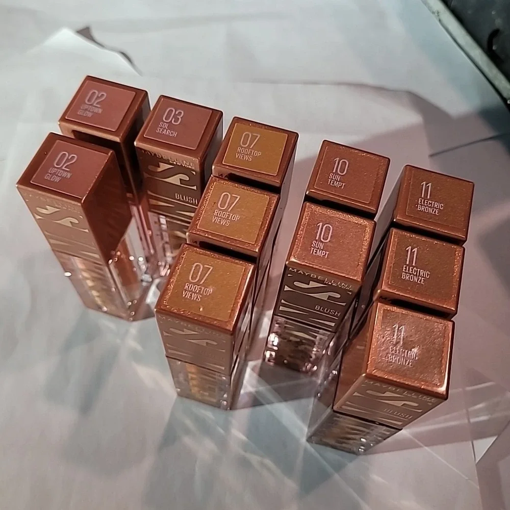 Lot Of 11 Maybelline Sunkisser Liquid Blush Uptown Sol Rooftop Sun Bronze Makeup